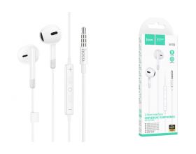 Наушники вакуумные проводные HOCO M109 Pure joy wire control earphones with microphone (белый)