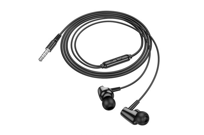 Наушники вакуумные проводные HOCO M112 Story universal earphones with microphone (белый)