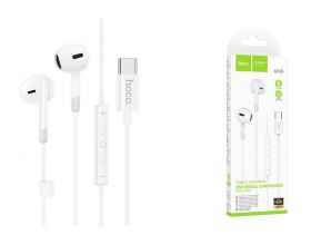 Наушники вакуумные проводные HOCO M109 Type-C Sunny digital wire control earphones with microphone штекер Type-C (белый)