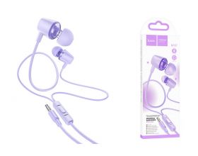 Наушники вакуумные проводные HOCO M107 Discoverer universal earphones with mic (фиолетовый)