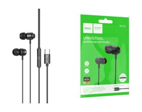 Наушники вакуумные проводные HOCO M122 Power metal universal digital earphones with microphone Type-C (черный)