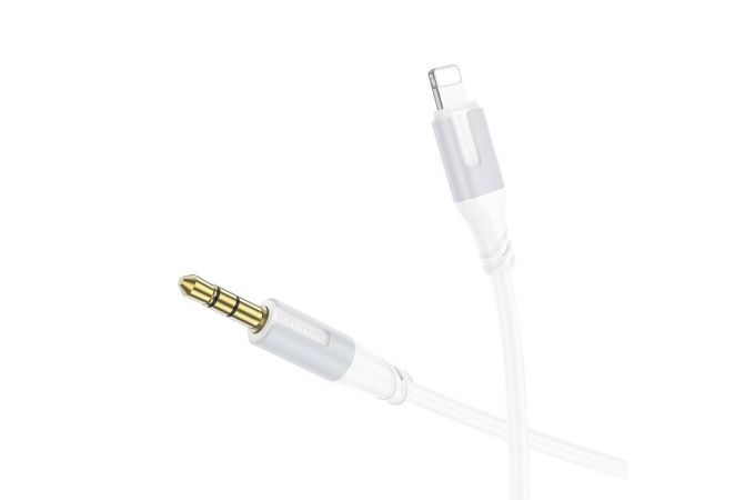 Кабель аудио BOROFONE BL19 (штекер Lightning - штекер AUX) digital audio conversion cable (белый)