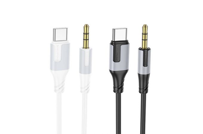 Кабель аудио BOROFONE BL19 (штекер Type-C - штекер AUX) Digital audio conversion cable (черный)