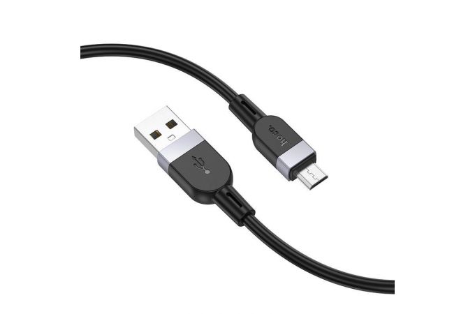 Кабель USB - MicroUSB HOCO X109 (черный) 2м силиконовый