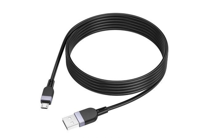 Кабель USB - MicroUSB HOCO X109 (черный) 2м силиконовый