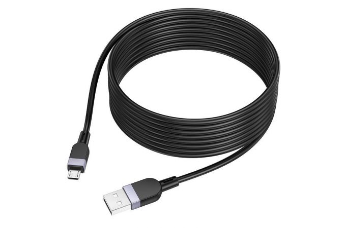 Кабель USB - MicroUSB HOCO X109 (черный) 3м силиконовый