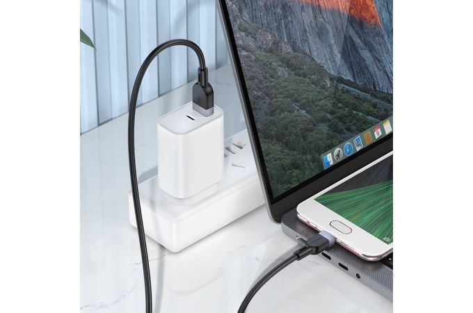 Кабель USB - MicroUSB HOCO X109 (черный) 3м силиконовый