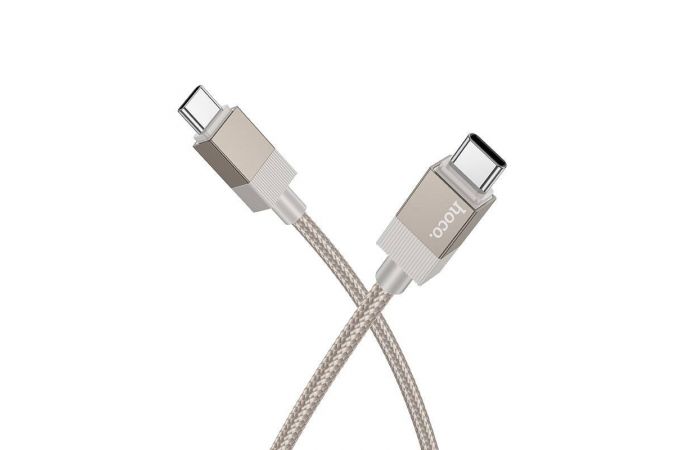 Кабель USB Type-C - USB Type-C HOCO X110 PD60W (золотой) 1м силиконовый