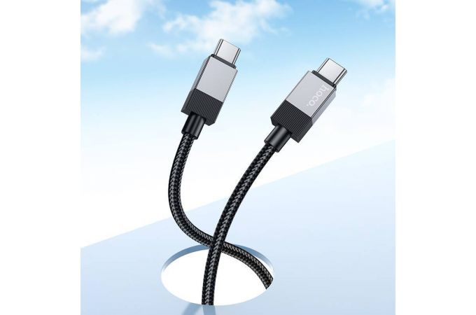 Кабель USB Type-C - USB Type-C HOCO X110 PD60W (золотой) 1м силиконовый