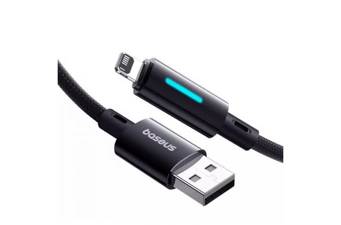 Кабель USB - Lightning BASEUS Lit fast charging 2.4A 1M cluster Black