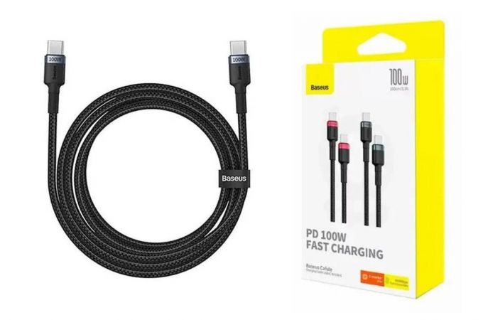 Кабель USB Type-C - USB Type-C BASEUS Cafule 100W 2m 2pcs Red Black+Grey Black
