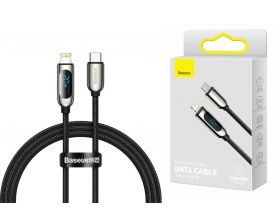 Кабель USB Type-C - Lightning BASEUS Display Fast Charging Data 20W 2m Black