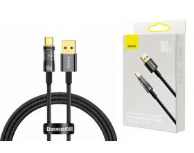 Кабель USB - USB Type-C BASEUS Explorer Series Auto Power-Off Fast Charging 100W 2m Black