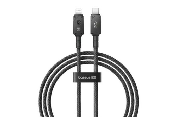 Кабель USB Type-C - Lightning BASEUS Unbreakable Series Fast Charging Data 20W 2m Cluster Black (черный)