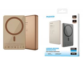 Универсальный дополнительный аккумулятор Power Bank MAXCO MP38 Magnetic fast charging (5000mAh) Desert Gold