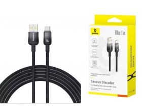 Кабель USB - USB Type-C BASEUS Discolor fast charging 100W 1m Cluster Black