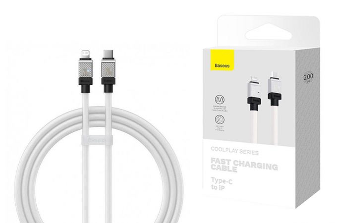 Кабель USB Type-C - Lightning BASEUS CoolPlay Series Fast Charging 20W 2m White