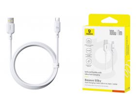 Кабель USB - USB Type-C BASEUS Crytsal Fast charging 100W 1M Moon White