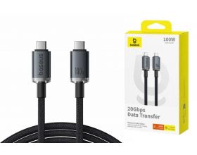 Кабель USB Type-C - USB Type-C BASEUS Crystal Shine USB3.2 Full Featured Fast Charging 100W 1.5m 20GB Cluster Black