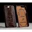 Чехол для Apple iPhone 7 натуральная кожа нога страуса (коричневый)