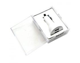 Автомобильное зарядное устройство АЗУ 2USB + кабель Lightning Fast Charger (белый)