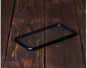 Чехол стеклянный iPhone X (черный)