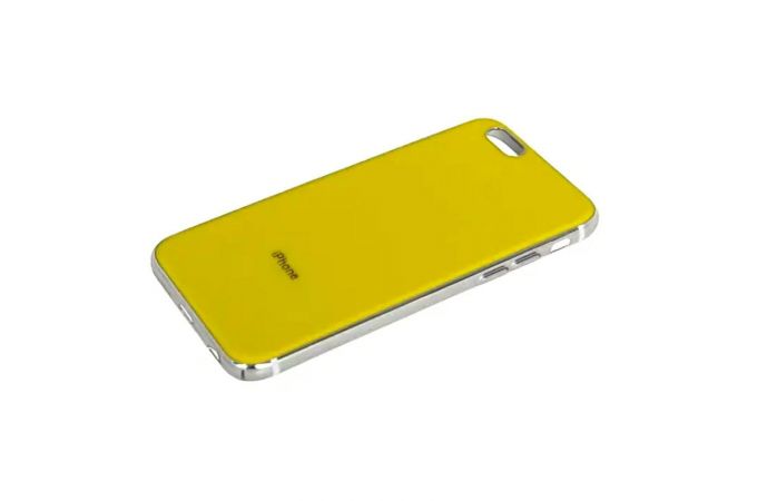 Чехол стеклянный iPhone 6/6S (салатовый)