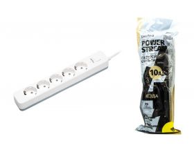 Сетевой фильтр Perfeo "POWER STREAM", 2500W, 1,5м, 5 розеток (белый)