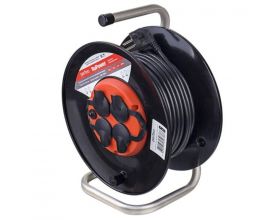 Сетевой удлинитель на катушке Perfeo с заземлением "RU POWER" 40м 4гн с т/з 16А ПВС 3х1,5 IP44 (РБК16).