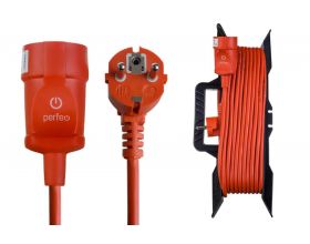 Сетевой удлинитель на рамке Perfeo без заземления "RU POWER" 40м 1гн 6А ПВС 2х0,75 (УХ6-101) (оранжевый)