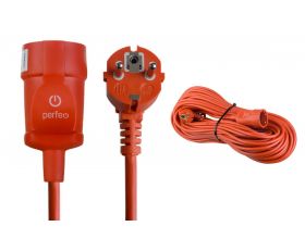 Сетевой удлинитель Perfeo с заземлением "RU POWER"40м 1гн 16А ПВС 3х1,5 ( УХз16-101) (оранжевый)