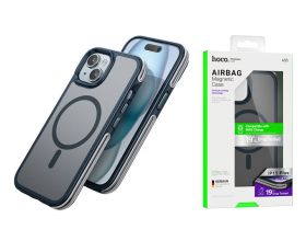 Чехол для телефона iPhone 15 HOCO 19ft anti-fall flexible airbag magnetic case тонкий (синий) (AS5)