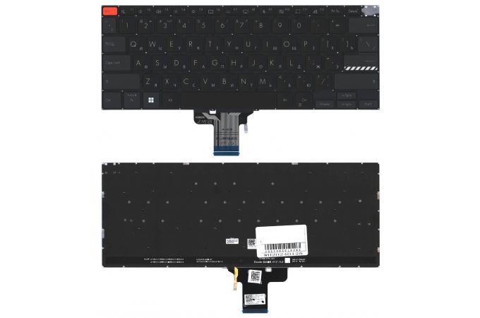 Клавиатура для ноутбука Asus Vivobook Pro 14 X3400 черная с подсветкой