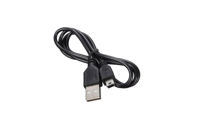 Кабель MiniUSB 2.0 Type-A (M) --> Mini-B (M) (удлиненный штеккер) 1м (черный)