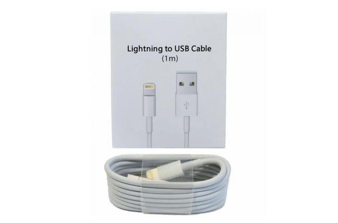 Кабель USB - Lightning cable (белый) 1м