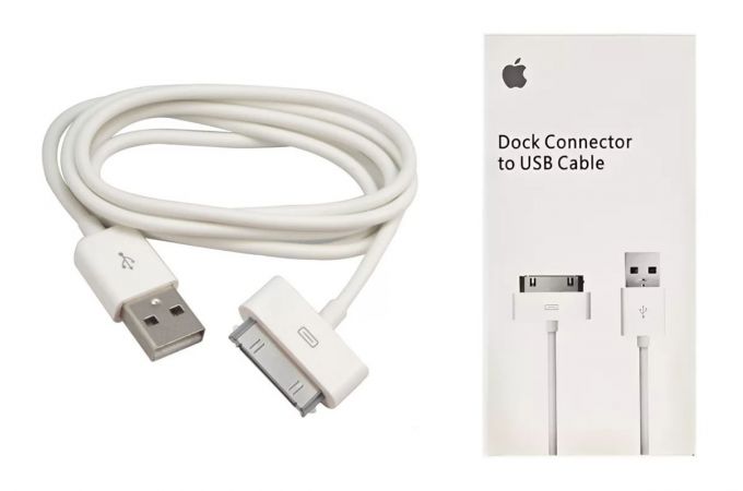 Кабель USB - Lightning 30-Pin iPhone 2/3/3GS/4/4S (белый)