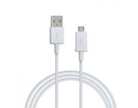 Кабель USB - MicroUSB для Samsung в скрутке (белый) 1.5м