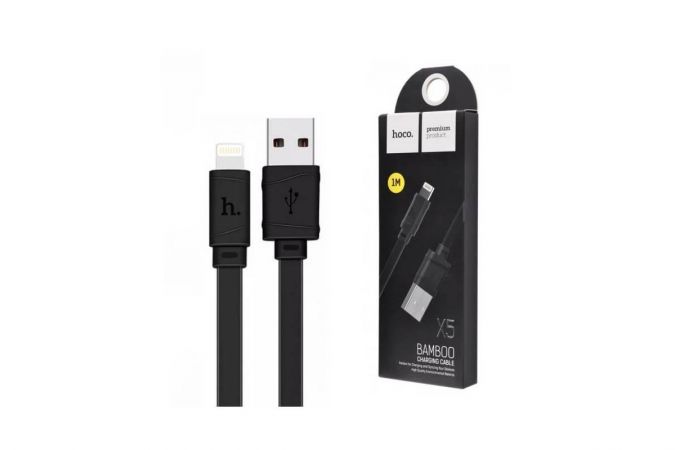 Кабель USB - Lightning HOCO X5, 2A (черный) 1м