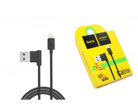 Кабель USB - Lightning HOCO L угловой USB (черный) 1.2м