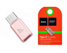 Переходник HOCO с разъема кабеля micro USB на разъем USB Type-C