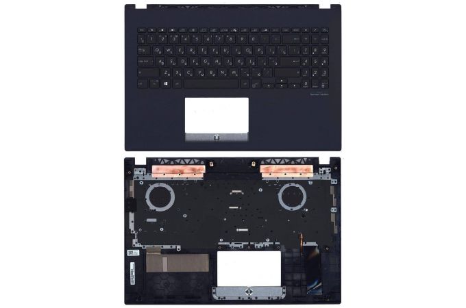 Клавиатура для ноутбука Asus X571LI топ-панель черная с подсветкой