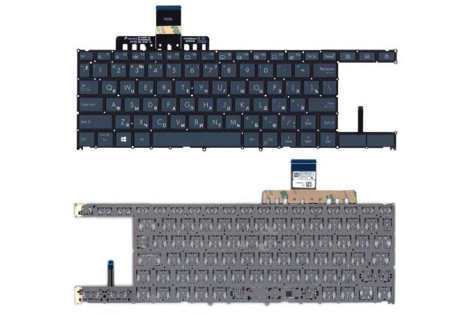 Клавиатура для ноутбука Asus ZenBook Duo UX481 черная с подсветкой