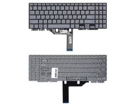 Клавиатура для ноутбука Asus ZenBook Flip 15 UX562F серебристая с подсветкой