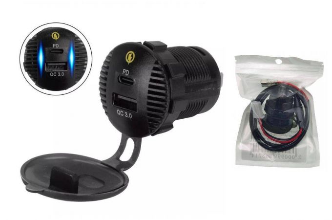 Автомобильное зарядное устройство АЗУ USB TDS TS-CAU57 врезной (черный)