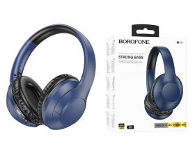 Наушники мониторные беспроводные BOROFONE BO23 Glamour wireless headset Bluetooth (синий)