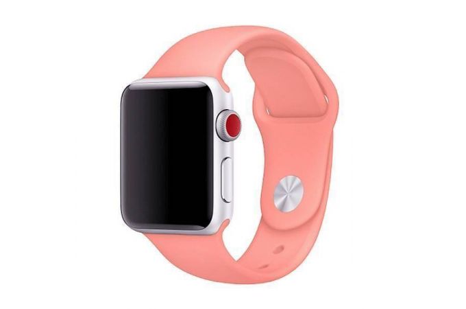 Ремешок силиконовый для Apple Watch 38-40 мм цвет светлооранжевый размер ML
