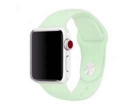 Ремешок силиконовый для Apple Watch 42-44 мм цвет зеленая пастель размер ML