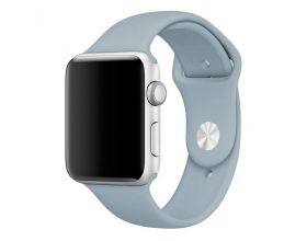 Ремешок силиконовый для Apple Watch 42-44 мм цвет сероголубой