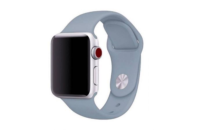 Ремешок силиконовый для Apple Watch 42-44 мм цвет светло-синий размер ML