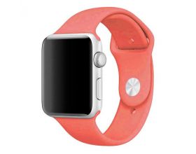 Ремешок силиконовый для Apple Watch 42-44 мм цвет кораллово-персиковый размер ML